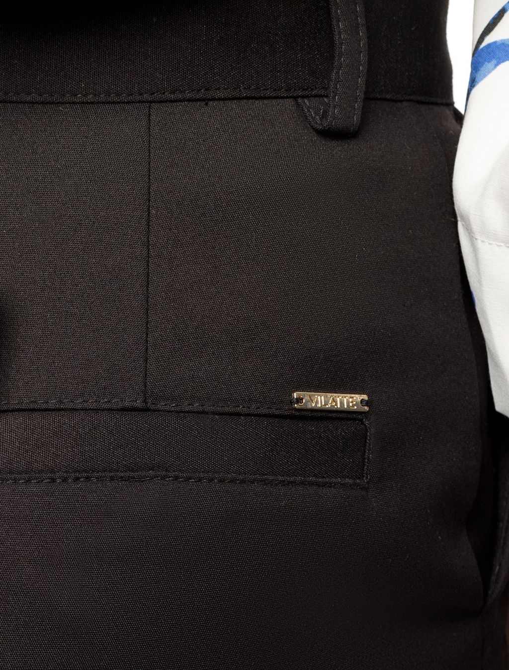 Брюки из плотной эластичной ткани из хлопка с нейлоном