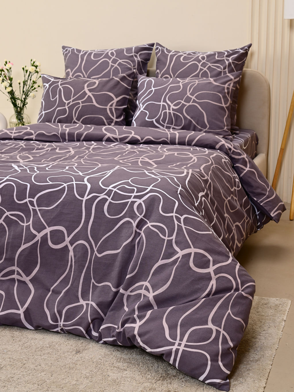 Пододеяльник бязь люкс на молнии - Изгибы 150х215