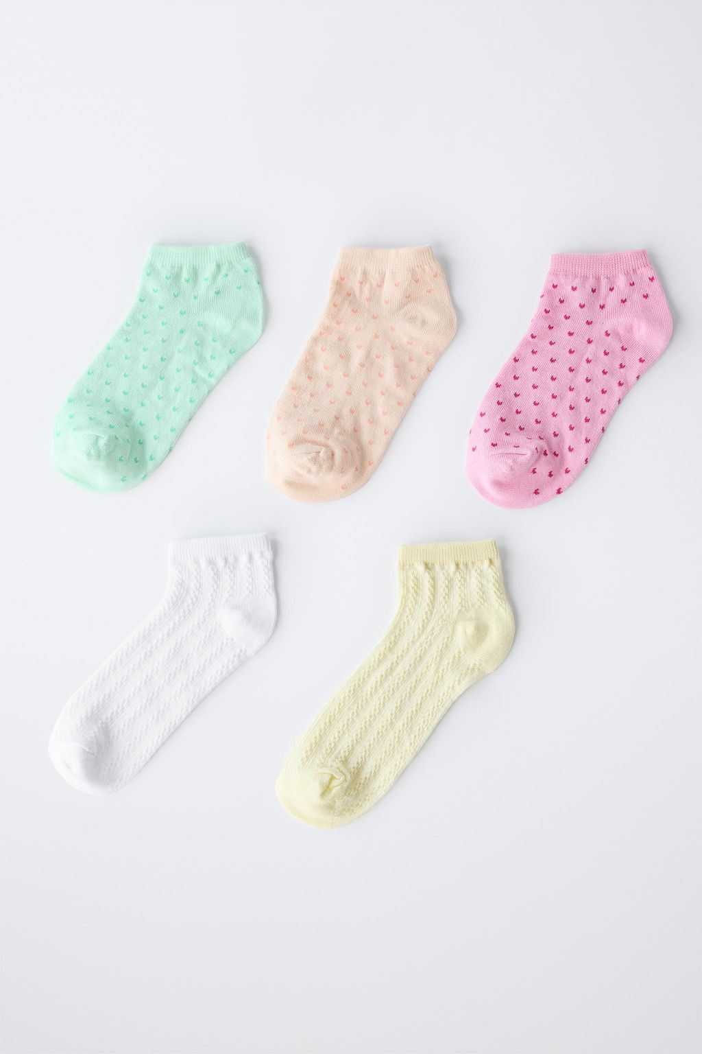 FIVE-PACK OF HEART AND TEXTURED ANKLE SOCKS - Zara фото 4