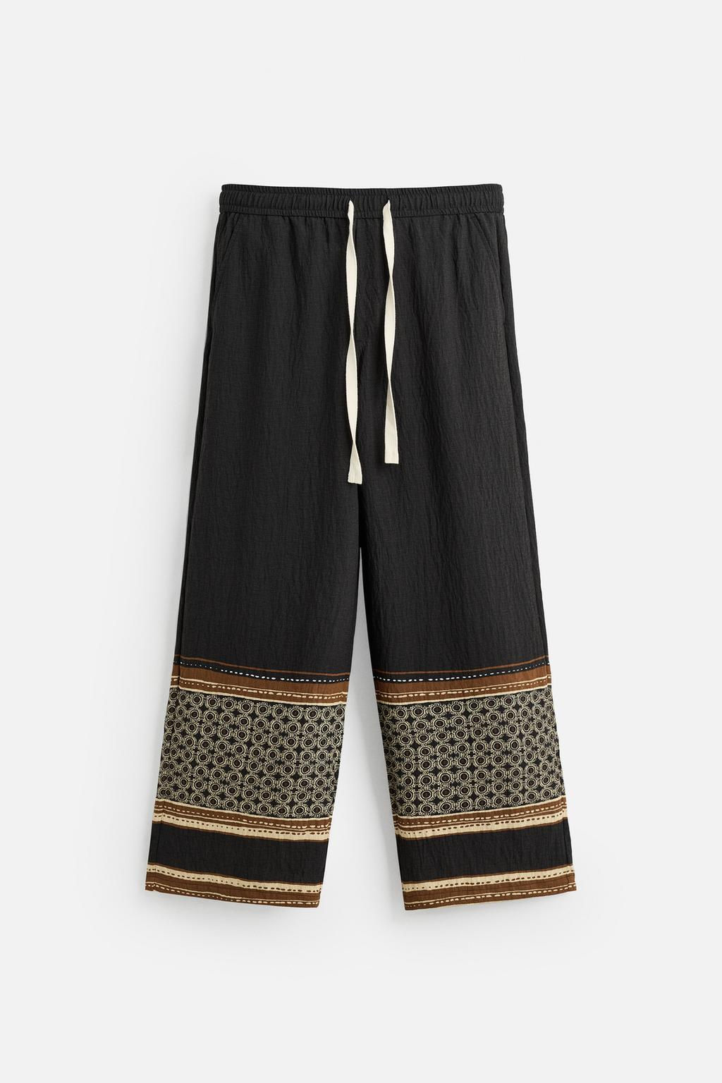 RELAXED FIT COLOUR BLOCK TROUSERS - Zara фото 7