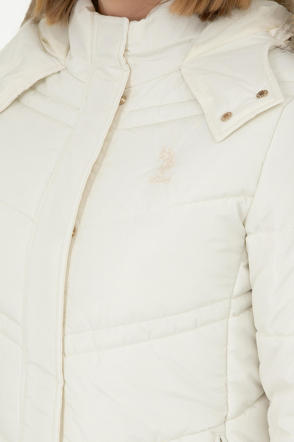 Женское кремовое пальто - U.s. polo assn фото 7