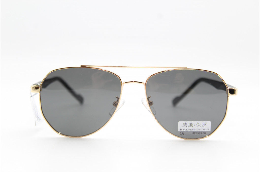 Солнцезащитные очки WILIBOLO (Polarized) 8019 57-16-144 С2 зол/серая линза