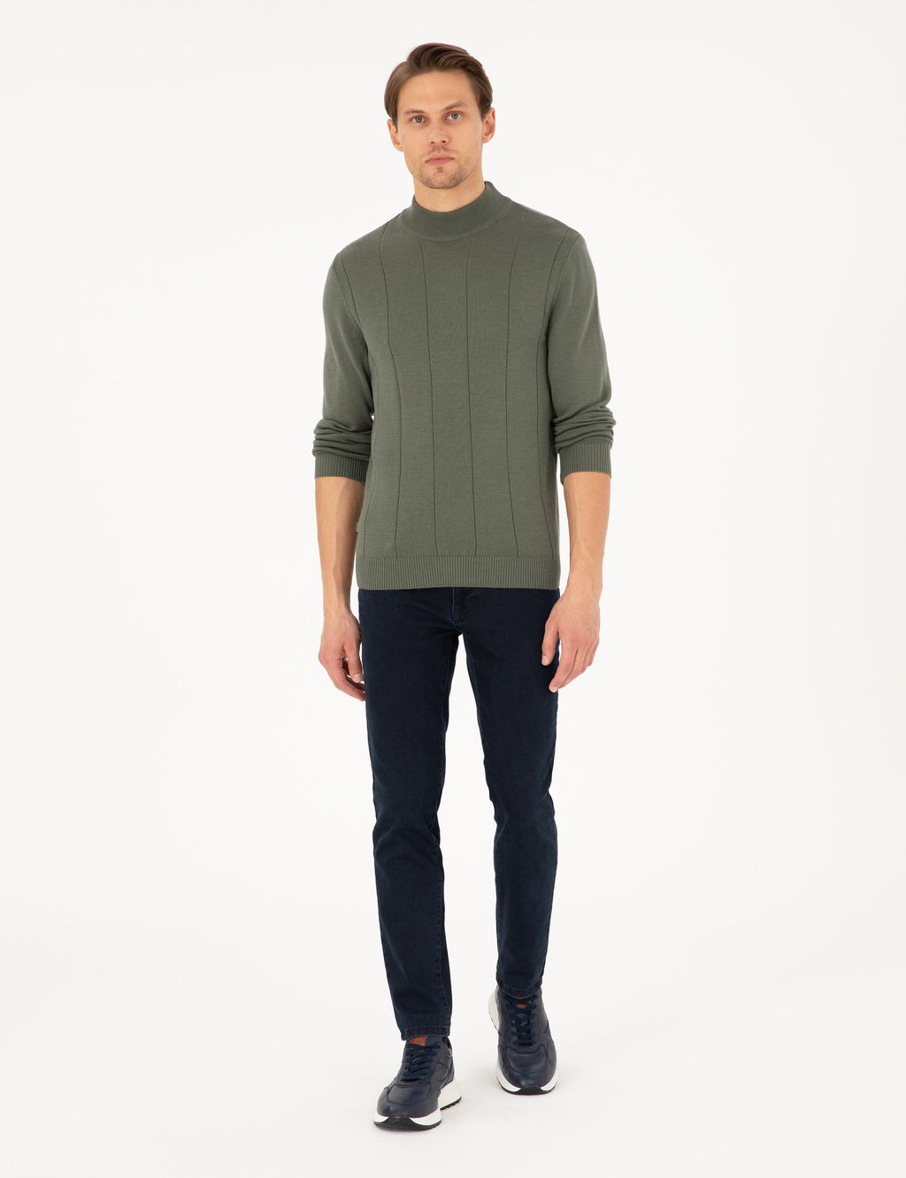 Duman Slim Fit Yar_m Bal_k__ Yaka Triko Kazak
