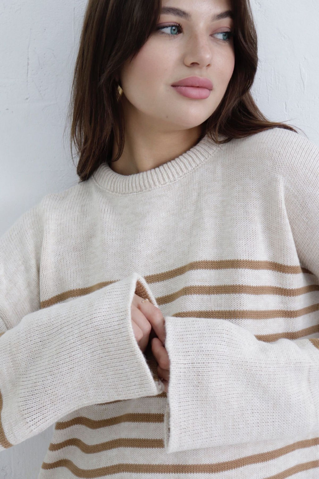 10407 Джемпер удлинённый в полоску - Martichelli фото 13