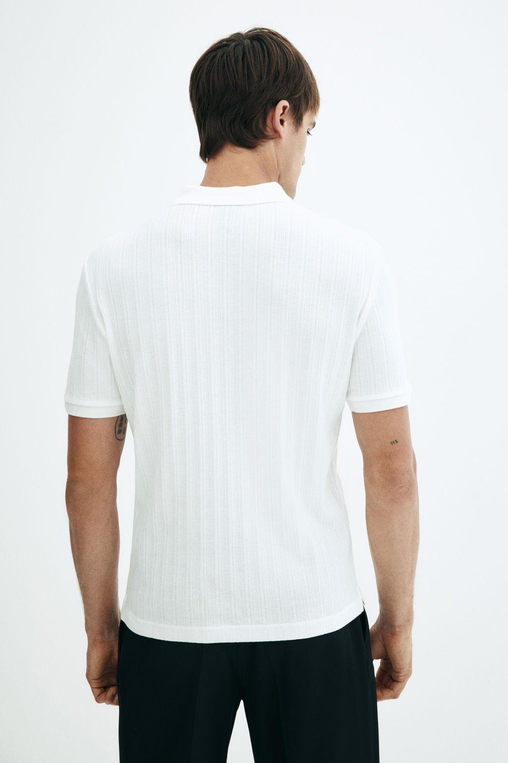 Polo en punto con textura Slim Fit - H&m фото 11