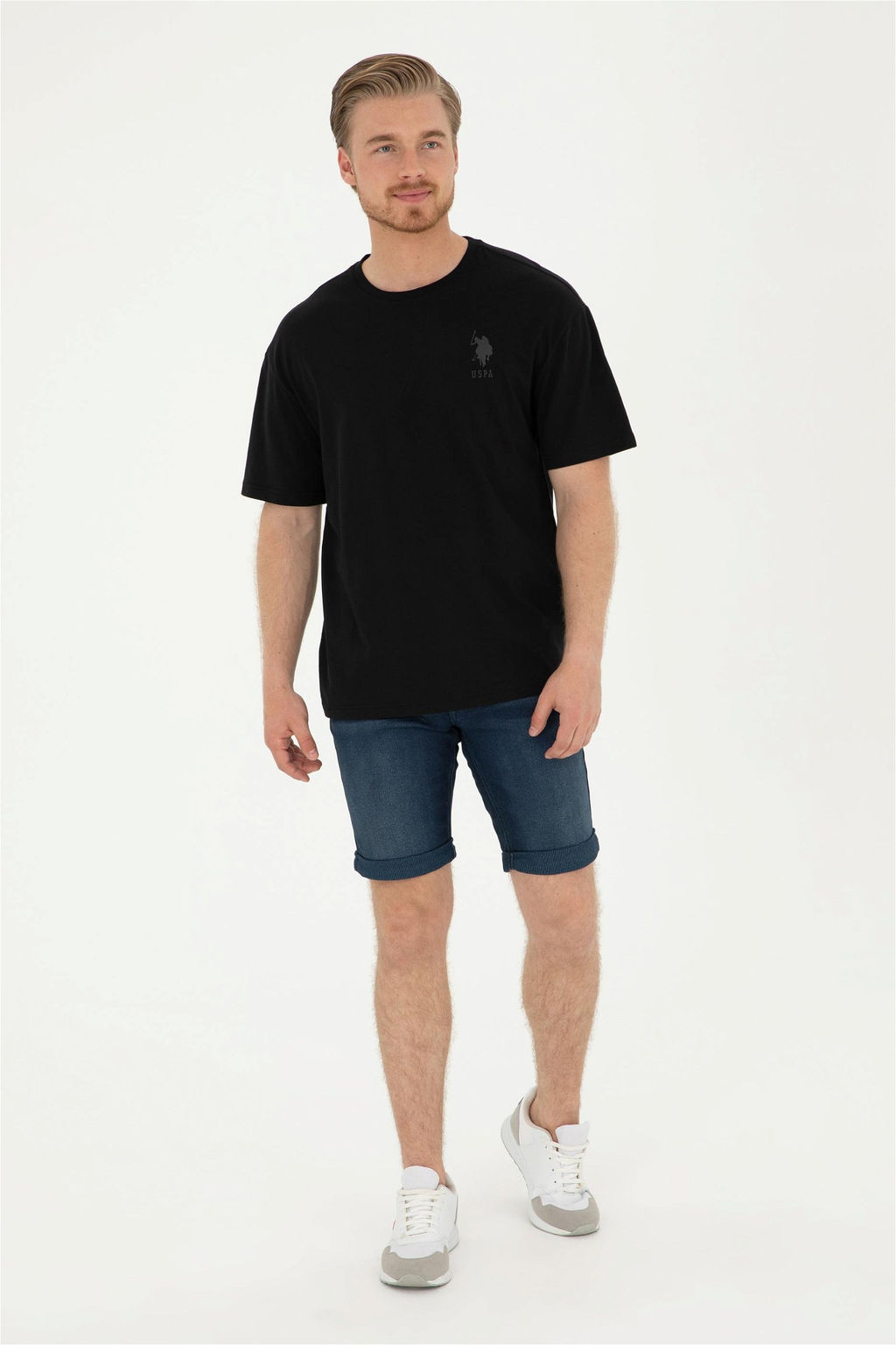 Мужская черная футболка Неожиданная скидка в корзине - U.s. polo assn фото 4