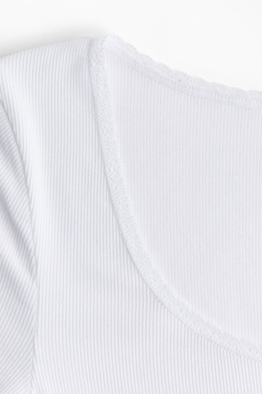 Top de canale con ribete de encaje - H&m фото 5