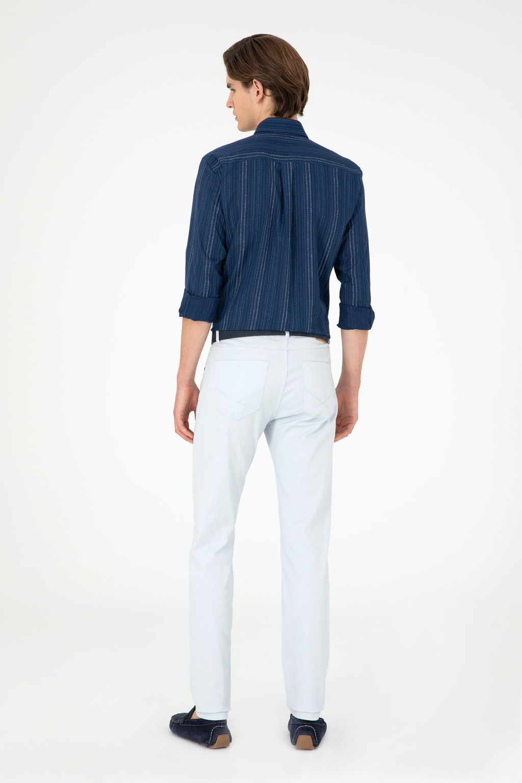 Мужские голубые брюки из плотной ткани - U.s. polo assn фото 4