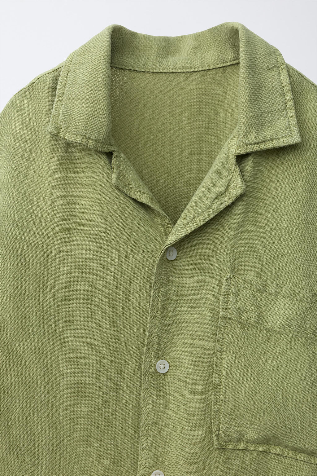 CAMISA FLUIDA CON LINO / Oliva - Zara фото 4