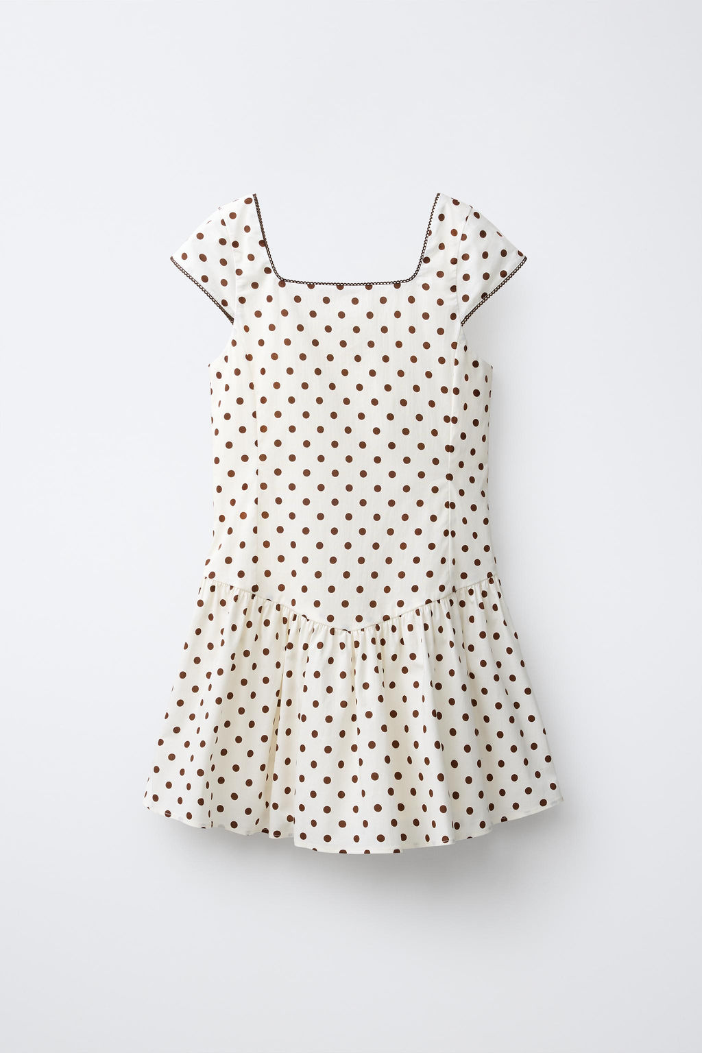 VESTIDO LUNARES / Crudo / Marr?n - Zara фото 3