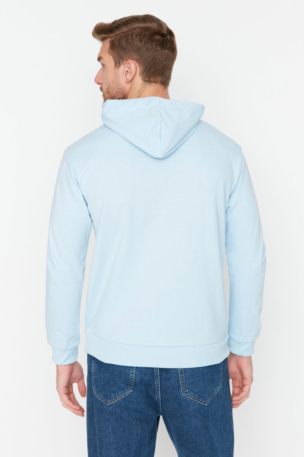 TRENDYOL MAN Mavi Regular/Normal Kesim Kapusonlu Uzun Kollu Sweatshirt TMNAW20SW0162 - Trendyolmilla фото 50