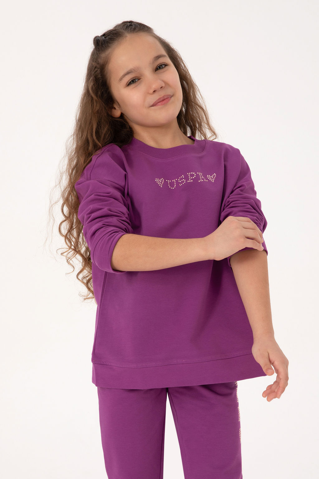 K_z _ocuk Menek_e Bisiklet Yaka Sweatshirt Sepette S_rpriz _ndirim - U.s. polo assn фото 4