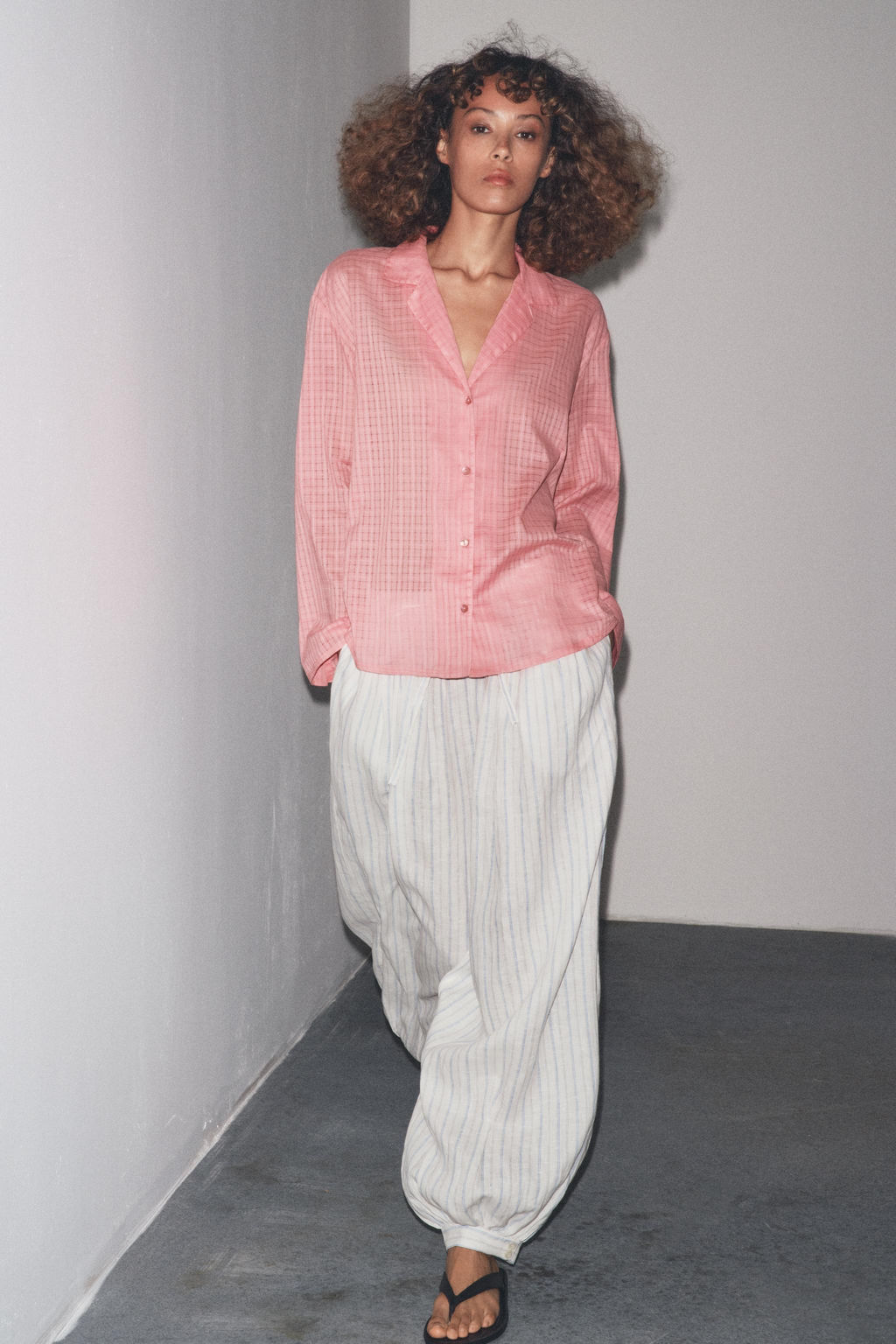 ZW COLLECTION CHECK PYJAMA SHIRT - Zara фото 10