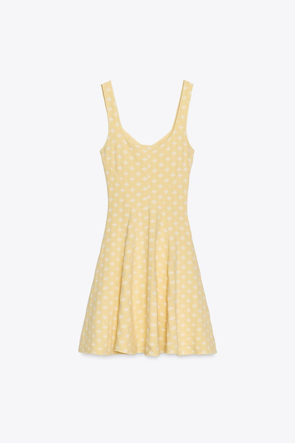 JACQUARD STRETCH SKATER DRESS - Zara фото 7