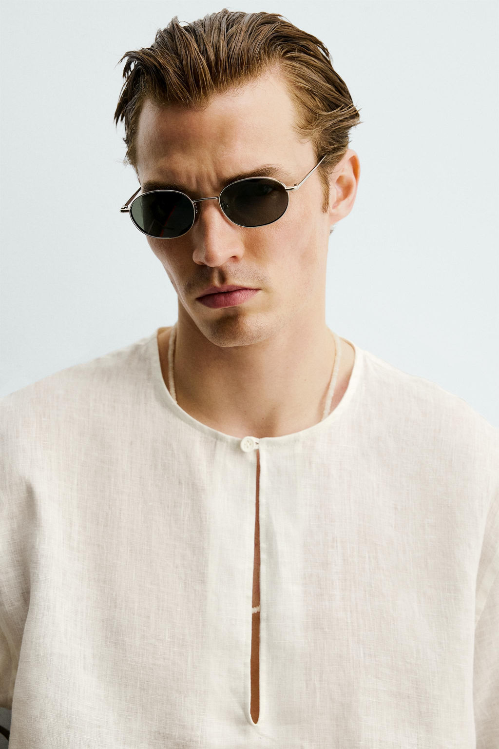 CAMISA RELAXED FIT 100% LINO / Blanco roto - Zara фото 5