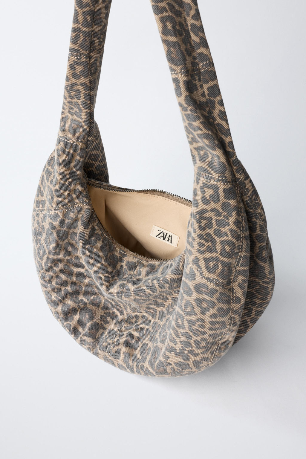 BOLSO SHOULDER ANIMAL PRINT / Negro - Zara фото 4