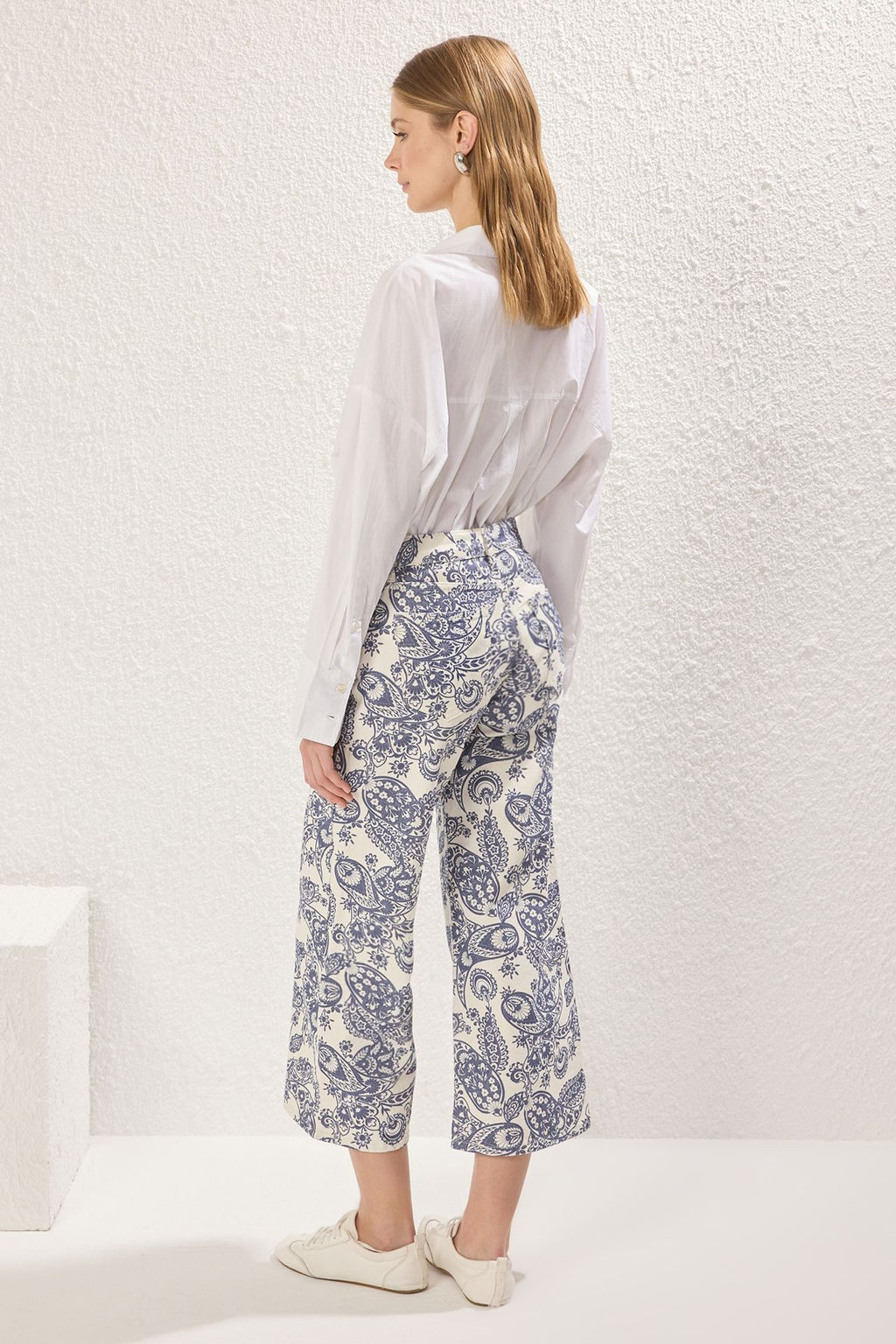 Cok Renkli Etnik Desenli Normal Bel Culotte Jeans TWOSS25JE00247 - Trendyolmilla фото 5