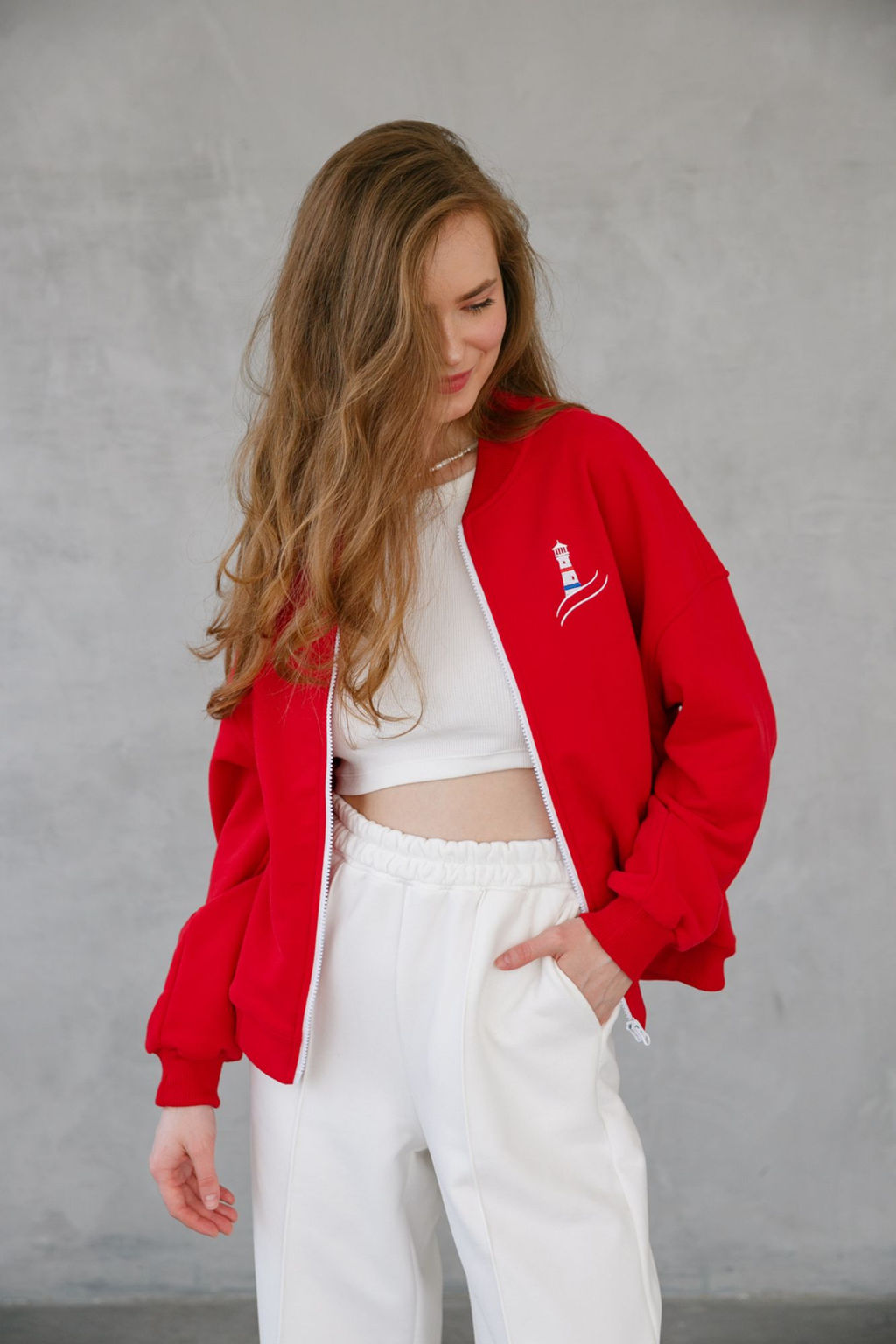 Бомбер женский Lighthouse Red - Captain's mate фото 7