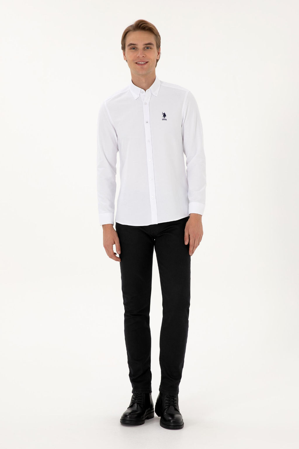 Erkek Beyaz Uzun Kollu Basic G_mlek Sepette S_rpriz _ndirim - U.s. polo assn фото 4