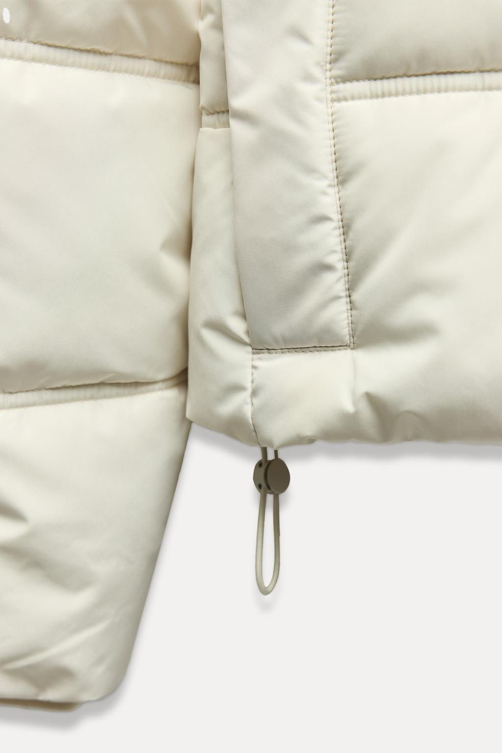 WATER AND WIND PROTECTION SHORT PUFFER ANORAK - Zara фото 7