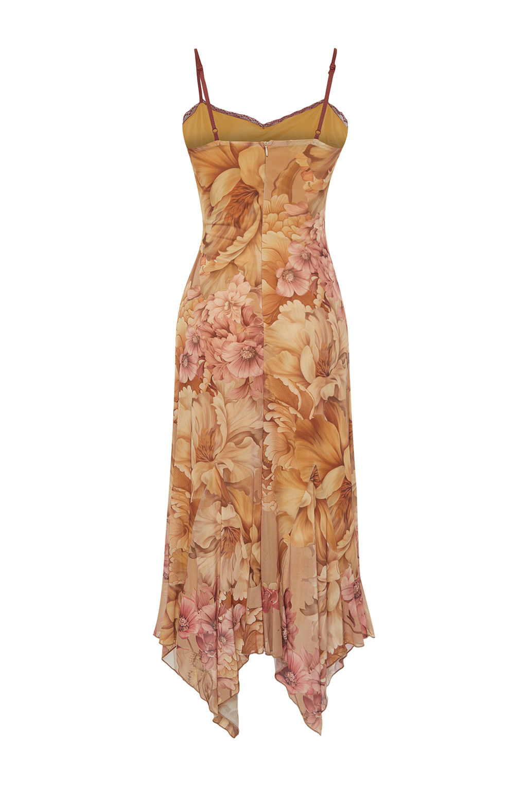 TRENDYOLMILLA Cok Renkli A-Kesim Cicek Desenli F?rf?rl? Orme Tul Elbise TPRSS24EL00133 фото 8