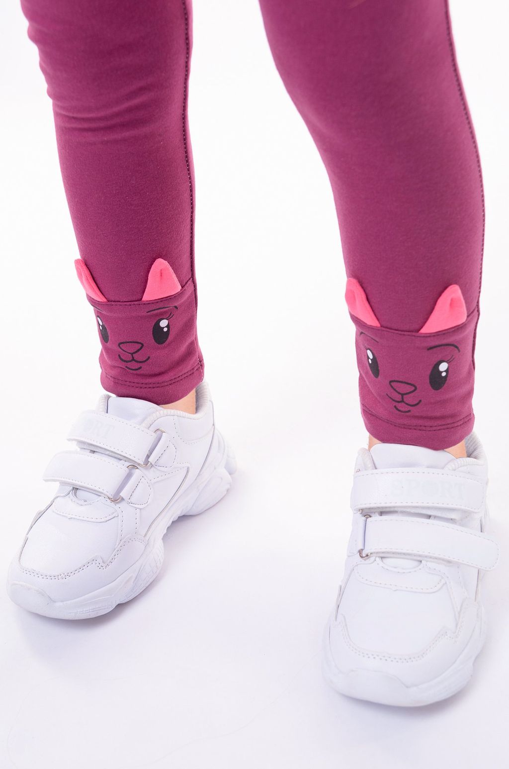 Лосины из футера двухнитки с начесом для девочки Bonito  фото 8