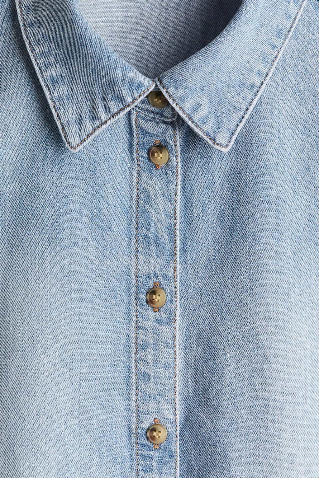 Camisa denim corta - H&m фото 7