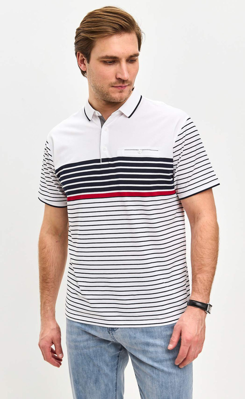 Футболка-поло F511-07-109 white - Fine joyce фото 2