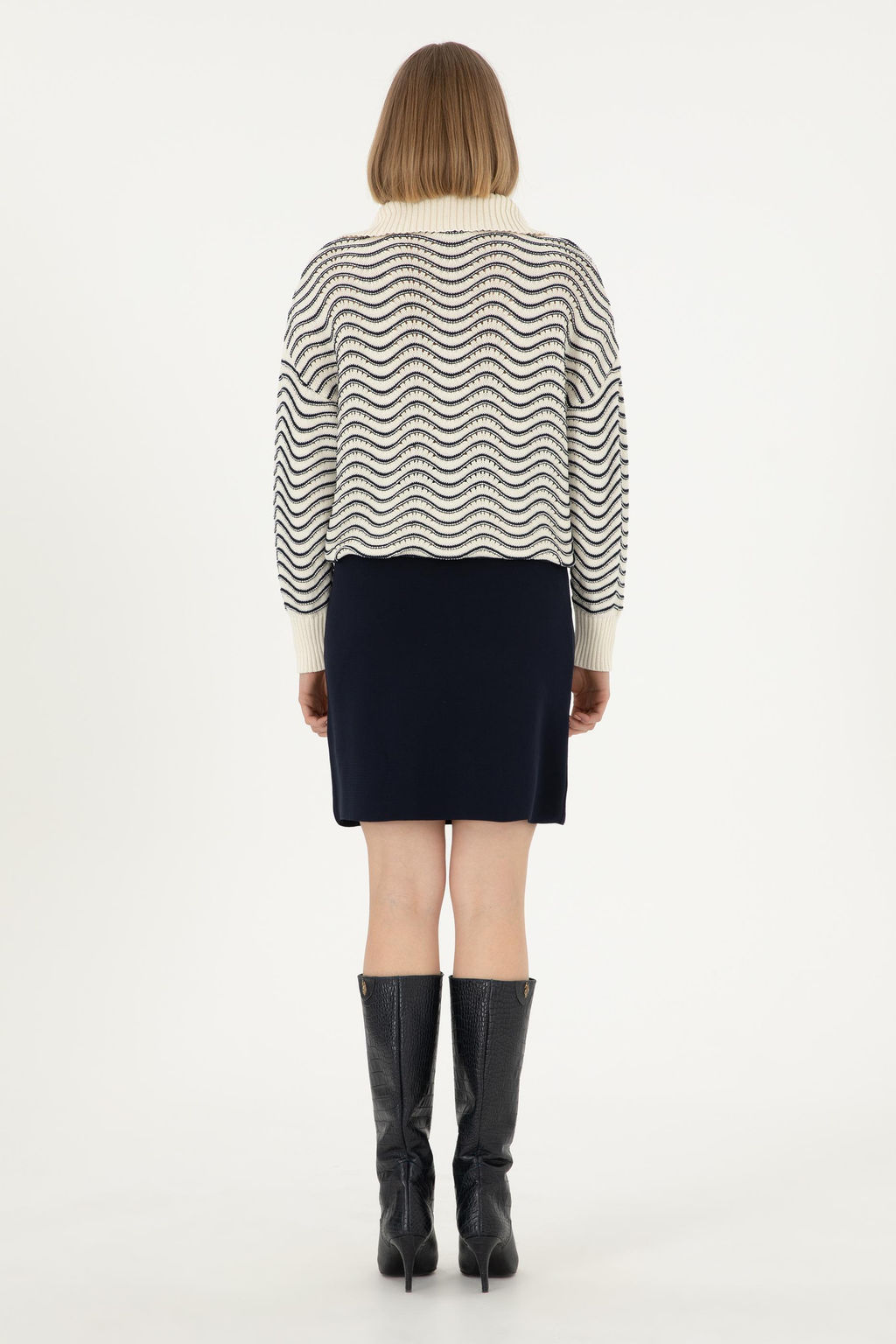 Женская темно-синяя трикотажная юбка Неожиданная скидка в корзине - U.s. polo assn фото 4