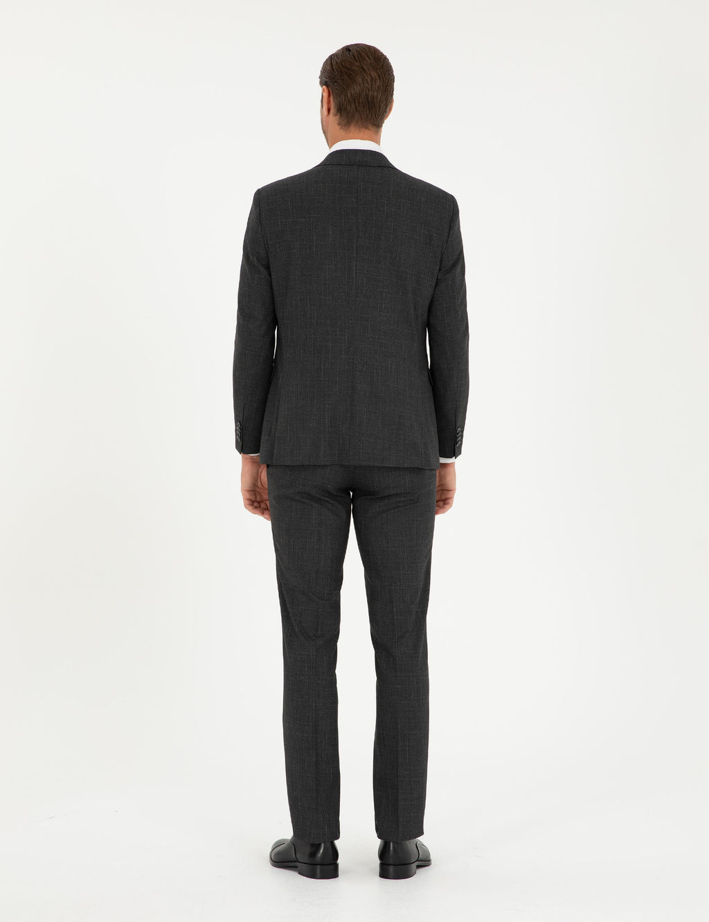 Antrasit Slim Fit Tak_m Elbise