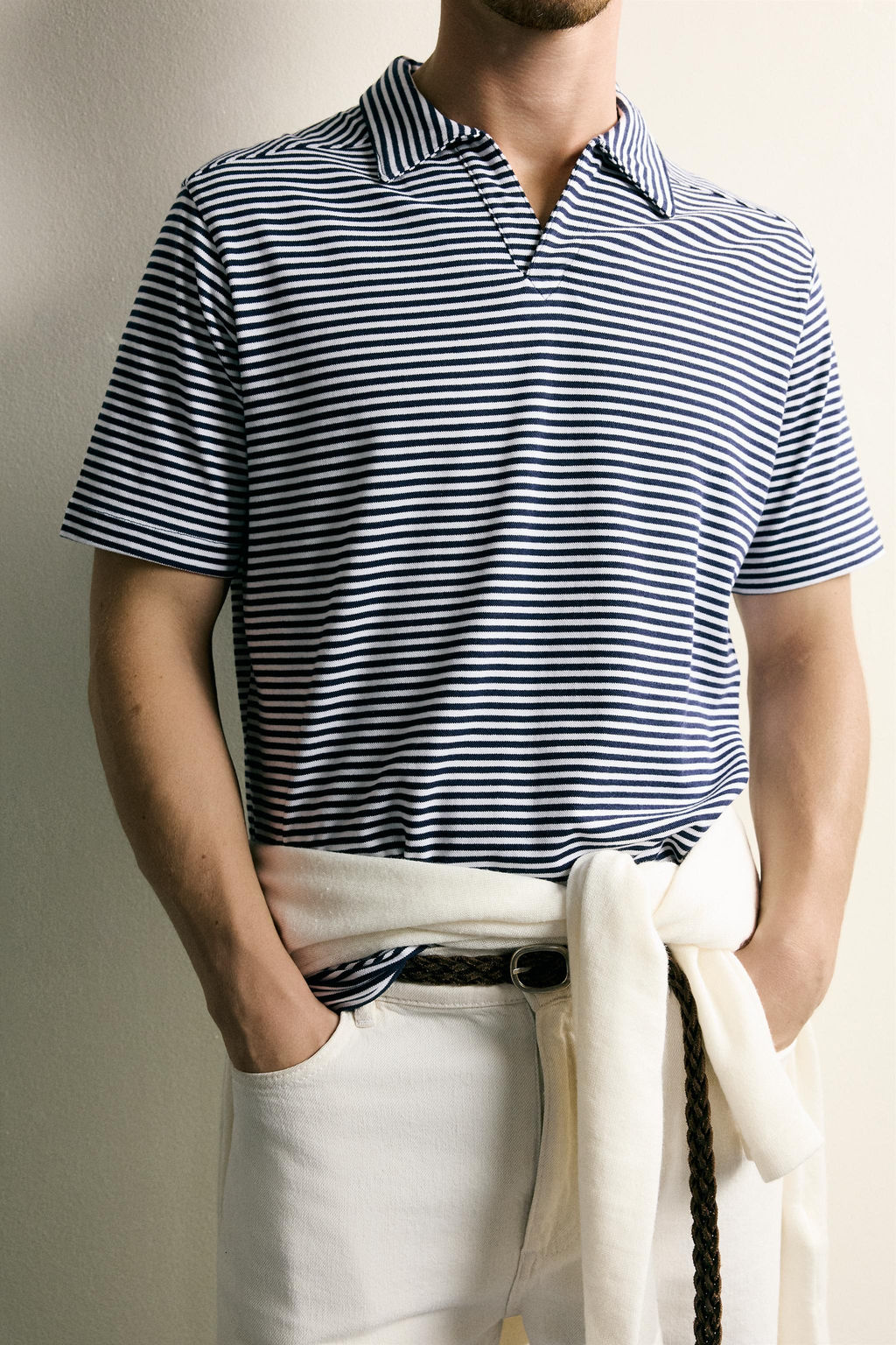 POLO FLUIDO REGULAR FIT RAYAS / rayas - Zara фото 5