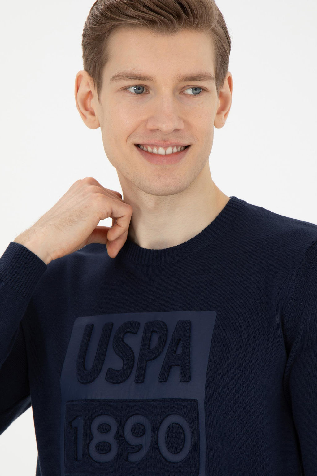U. S. Polo Assn / Мужской темно-синий свитер - U.s. polo assn фото 9