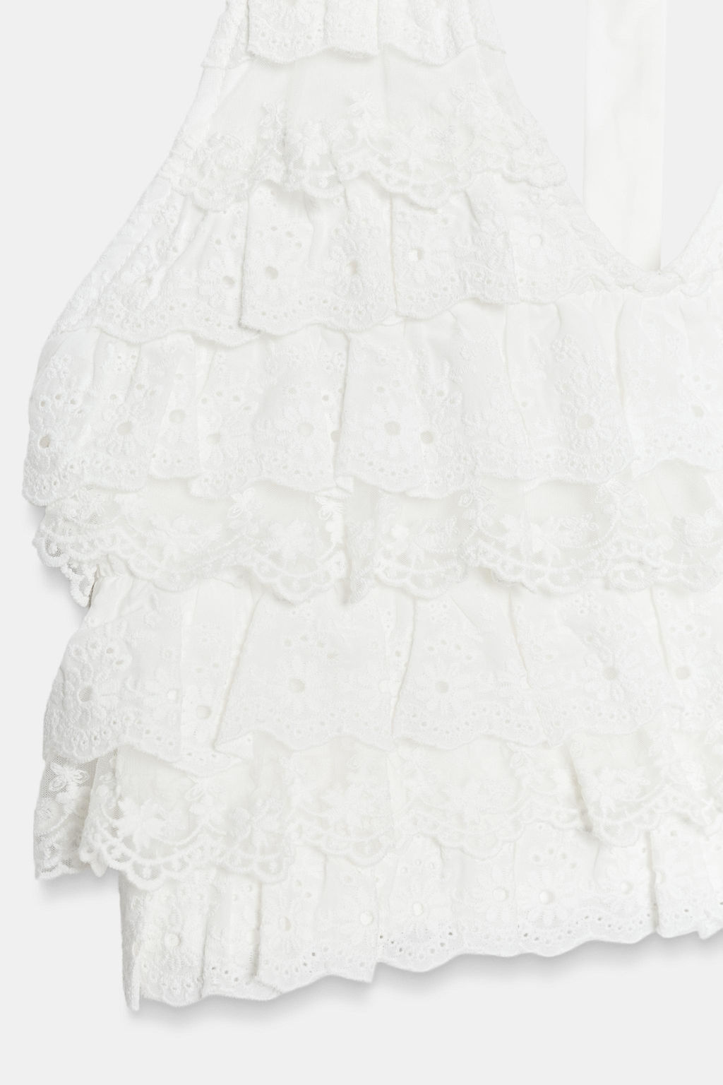 TOP HALTER VOLANTES / Blanco - Zara фото 9