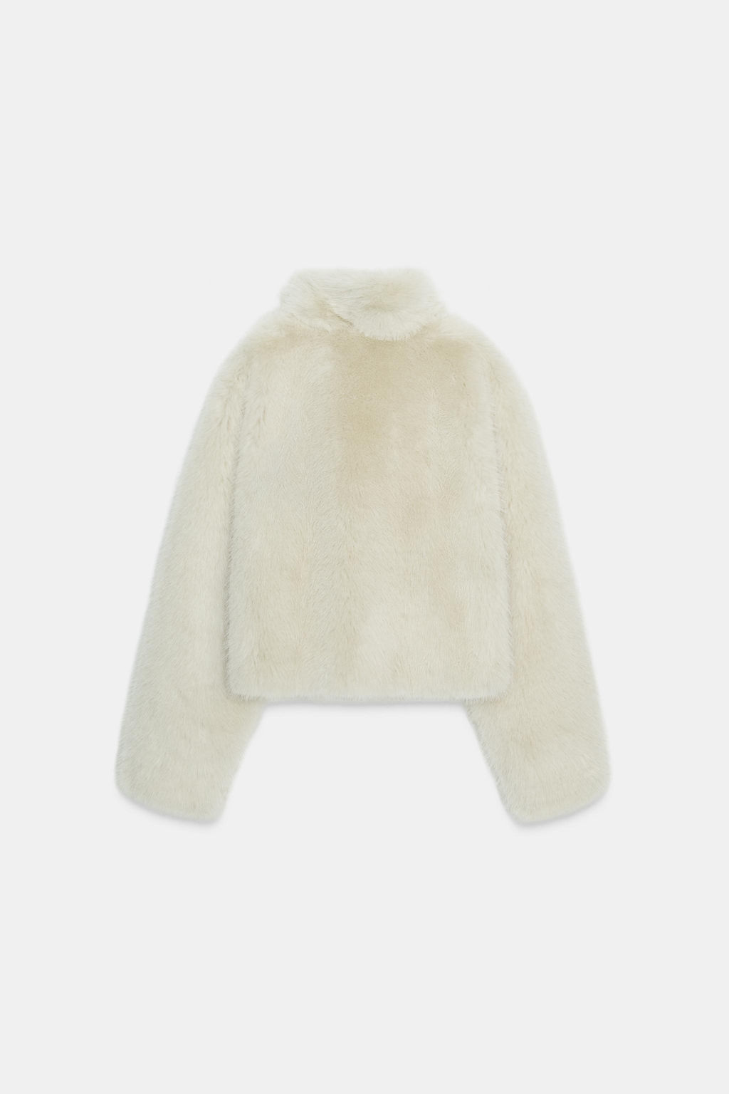 SHORT FAUX FUR COAT WITH TOGGLES - Zara фото 5