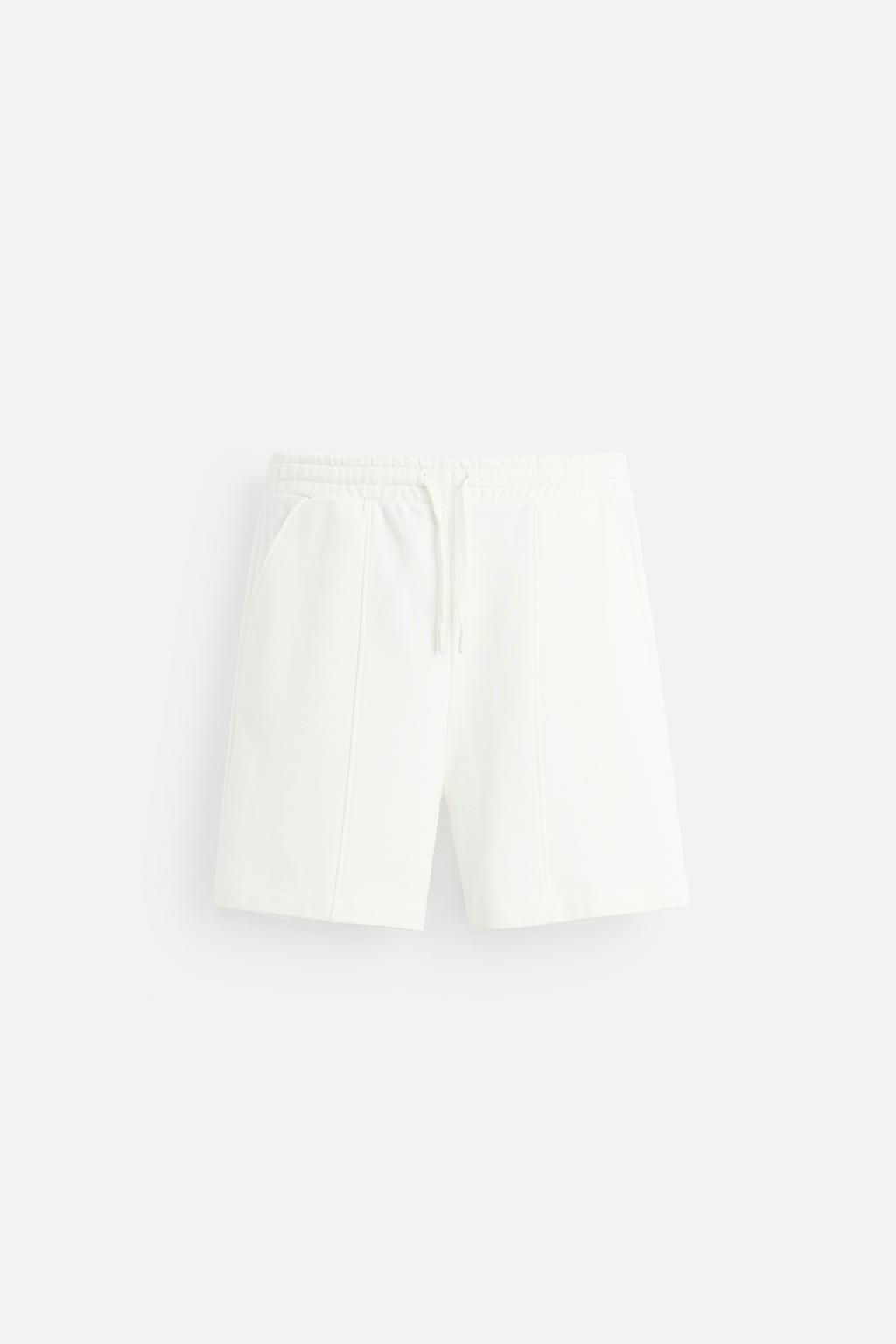 STITCHED JOGGER BERMUDA SHORTS - Zara фото 7