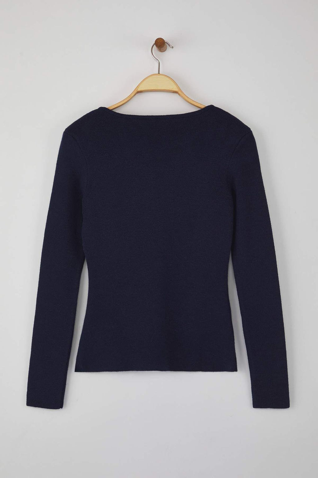 Lacivert Premium Iplik/Ozel Iplik Fitted/Vucuda Oturan Yunlu Triko H?rka TWOAW26HI00046 - Trendyolmilla фото 10