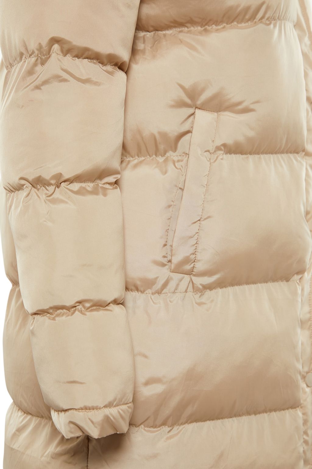 TRENDYOLMILLA Bej Kapusonlu Su Itici Uzun Sisme Mont TWOAW23MO00154  фото 15