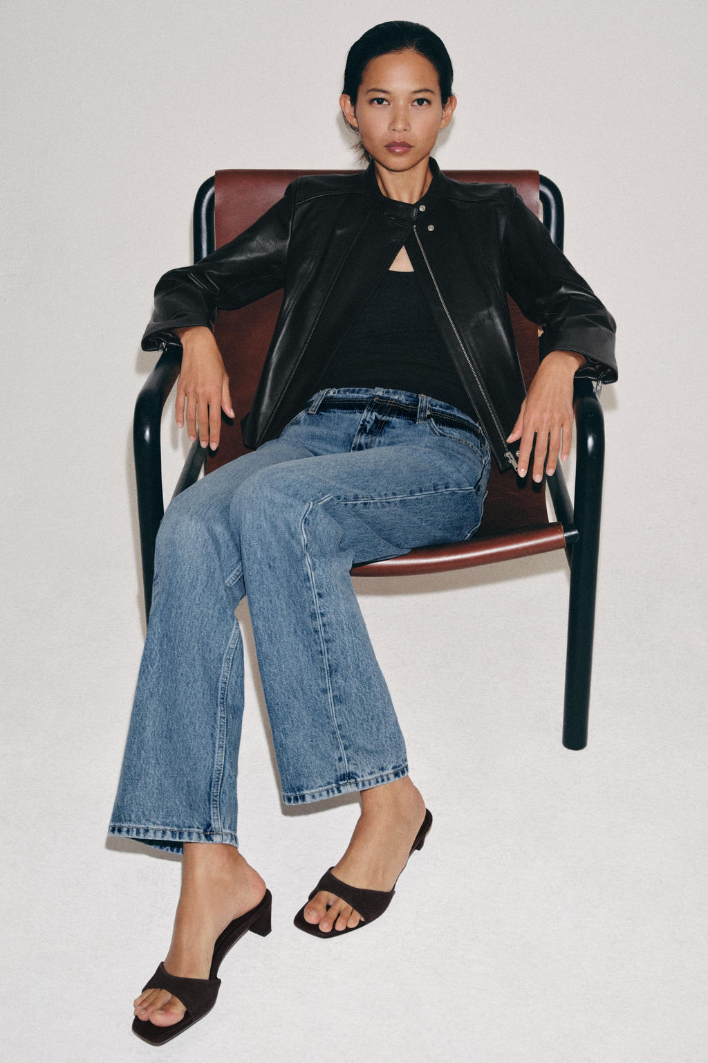 SANDALIA TAC?N ANTE / Marr?n Chocolate