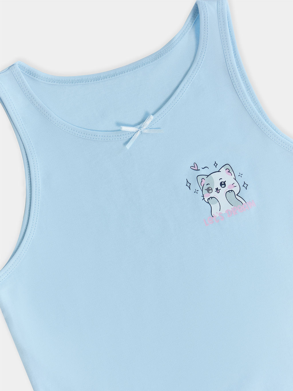 Комплект для девочек (майка, трусы) голубой с сердечками - Mark formelle фото 3