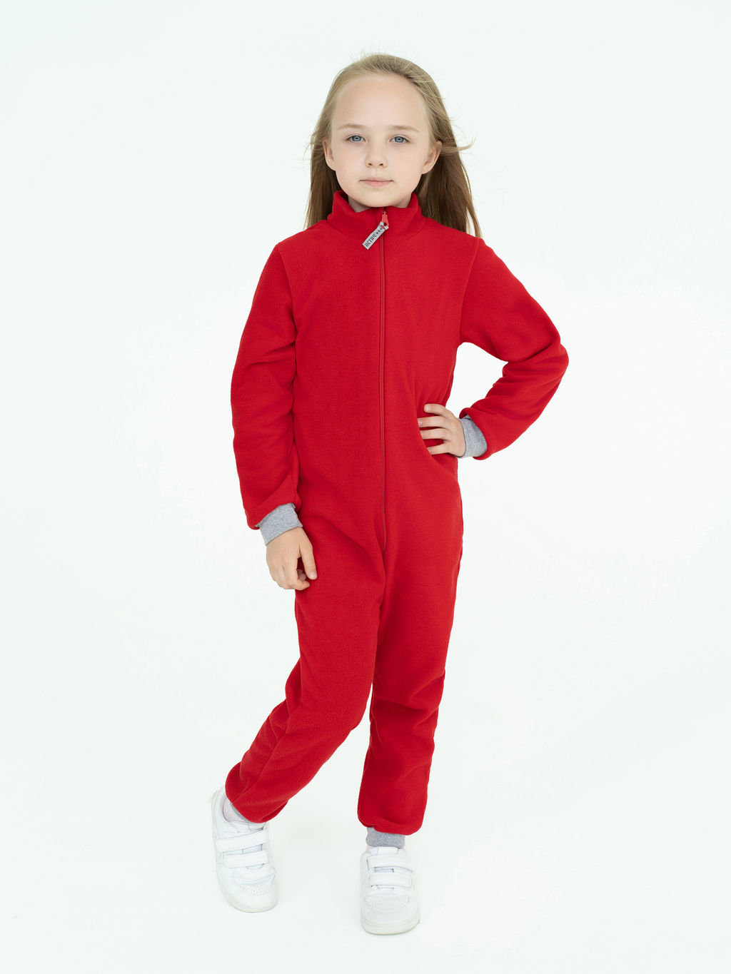 Комбинезон детский флисовый красный