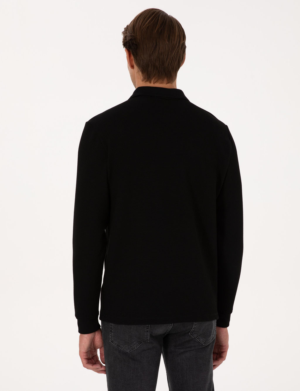 Siyah Regular Fit Sweatshirt - Pierre cardin фото 5