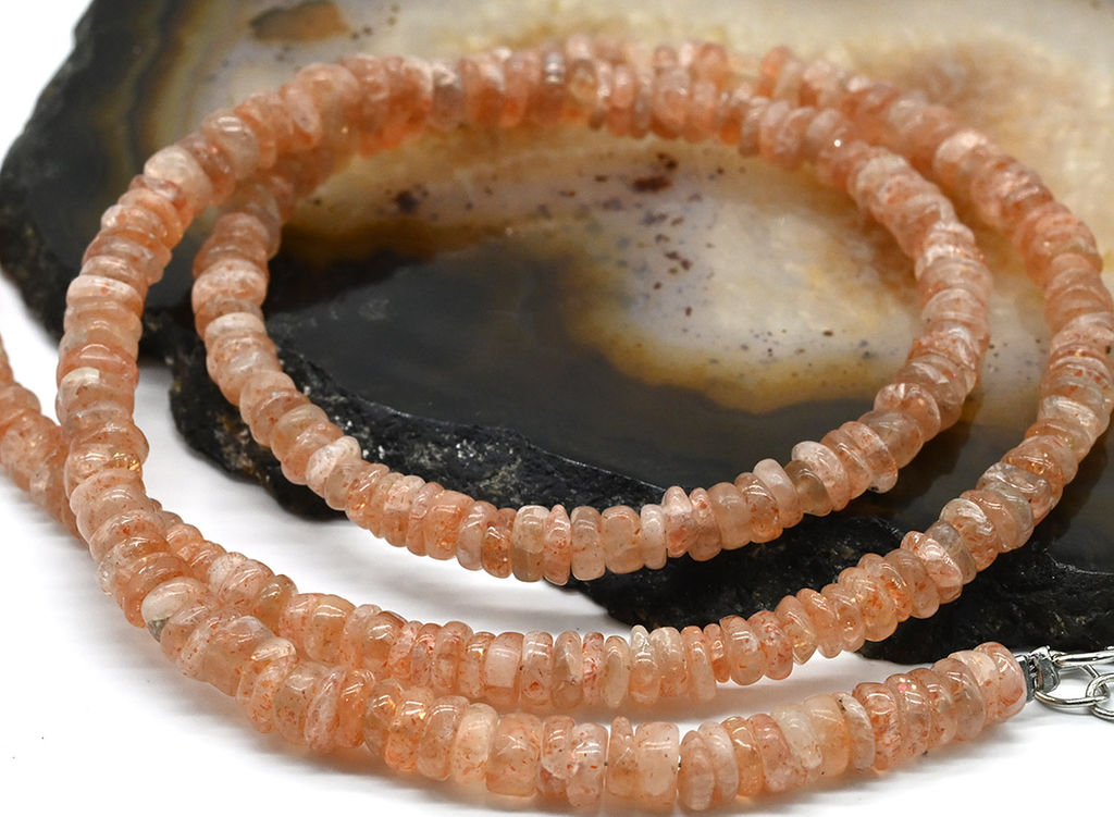 Бусы из Солнечного камня диск 4мм, 43см, 13,47г