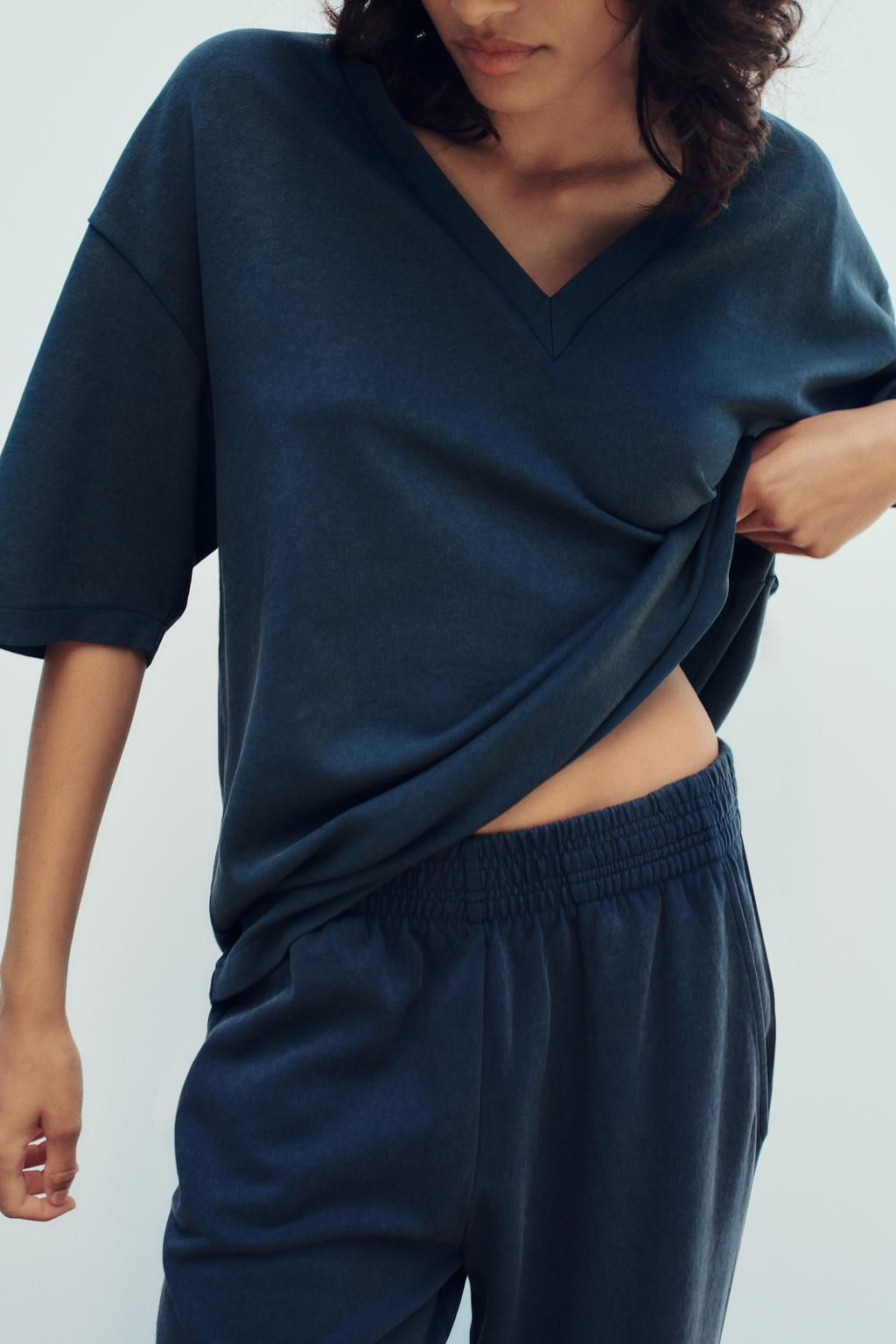 WASHED INTERLOCK TROUSERS - Zara фото 20