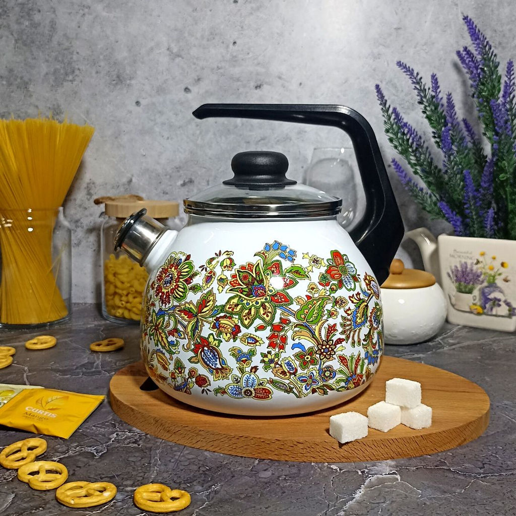 Чайник для плиты 3,0л 1Rc12 Империя/Imperio белосн. со св.