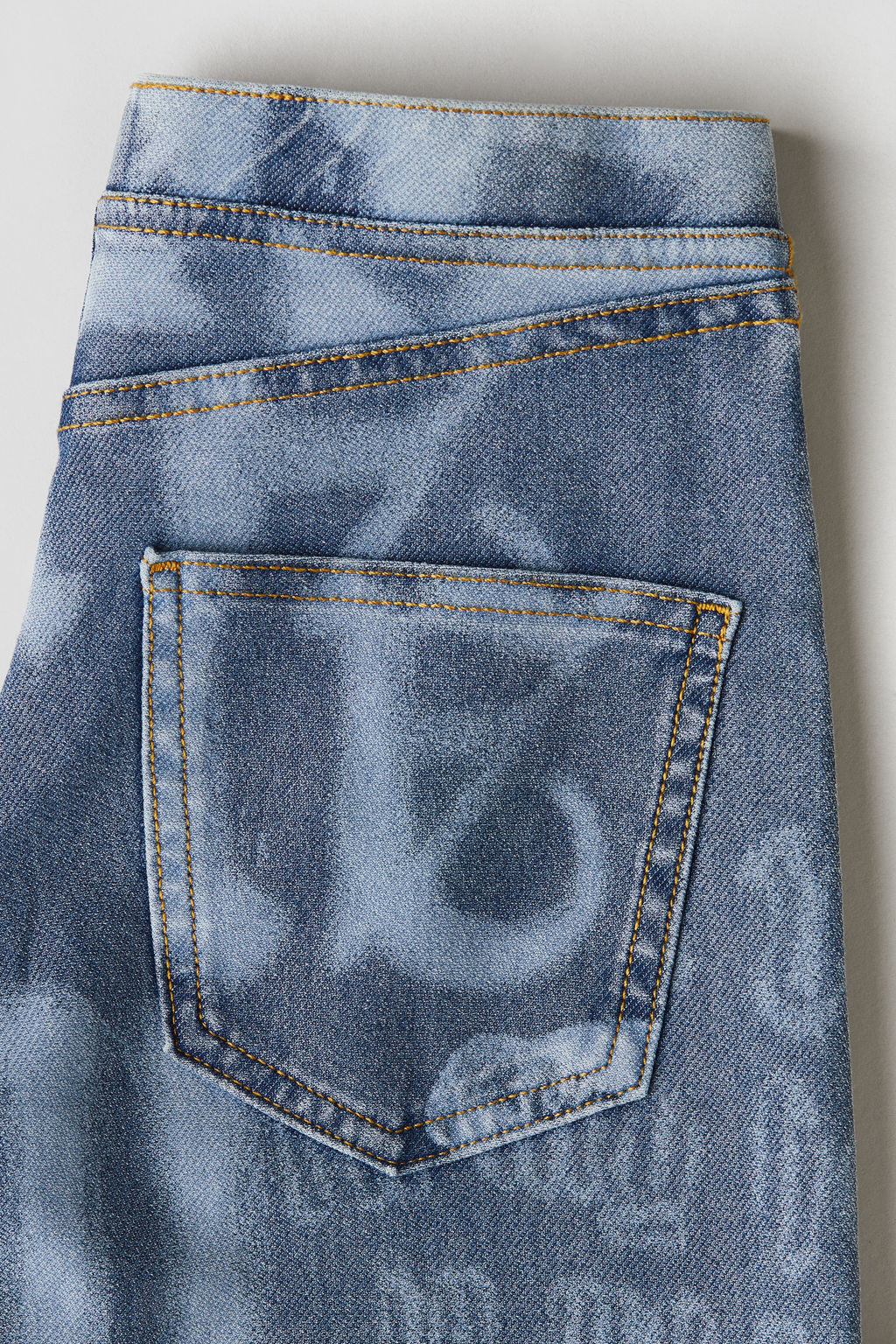 Pantal?n amplio efecto denim