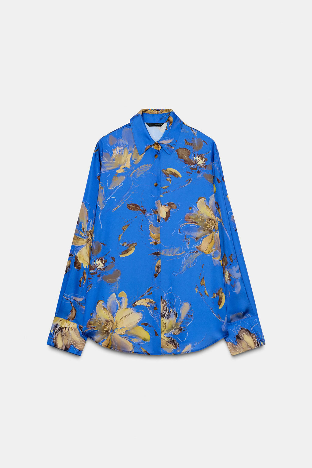 FLORAL PRINT SATIN SHIRT - Zara фото 6