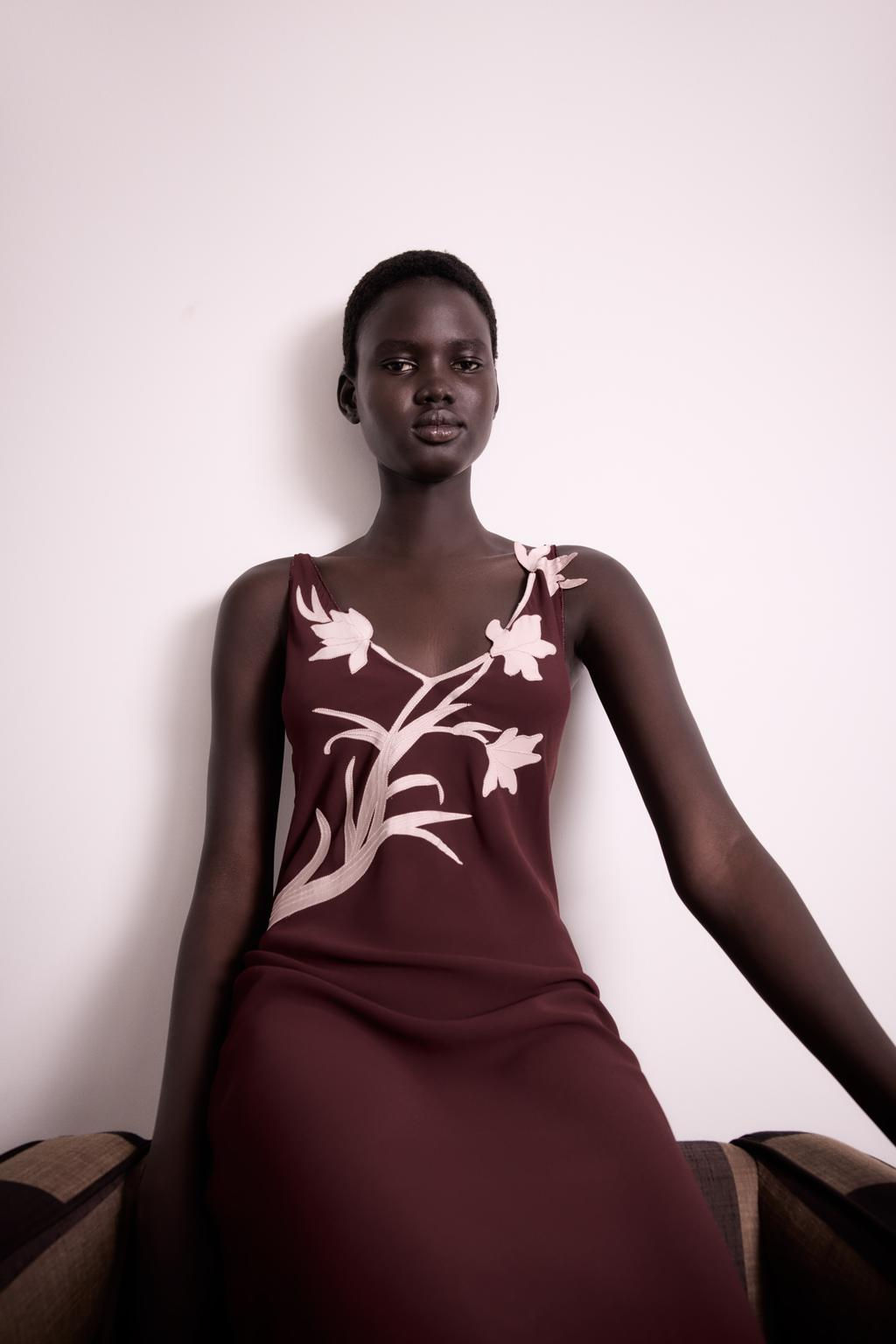 FLORAL EMBROIDERED DRESS - Zara фото 2