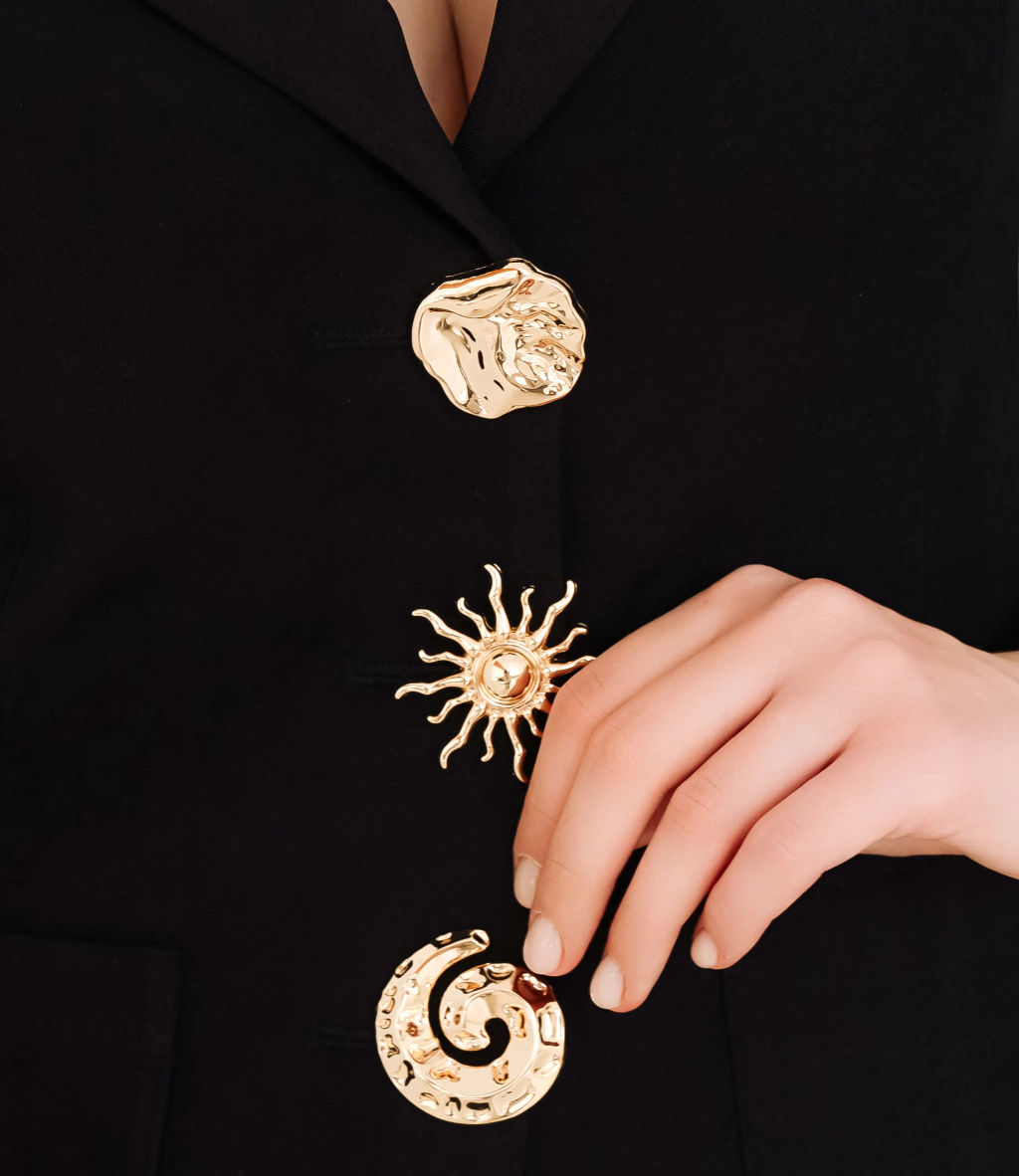 Жакет #КТ8067, чёрный - Dommod фото 5