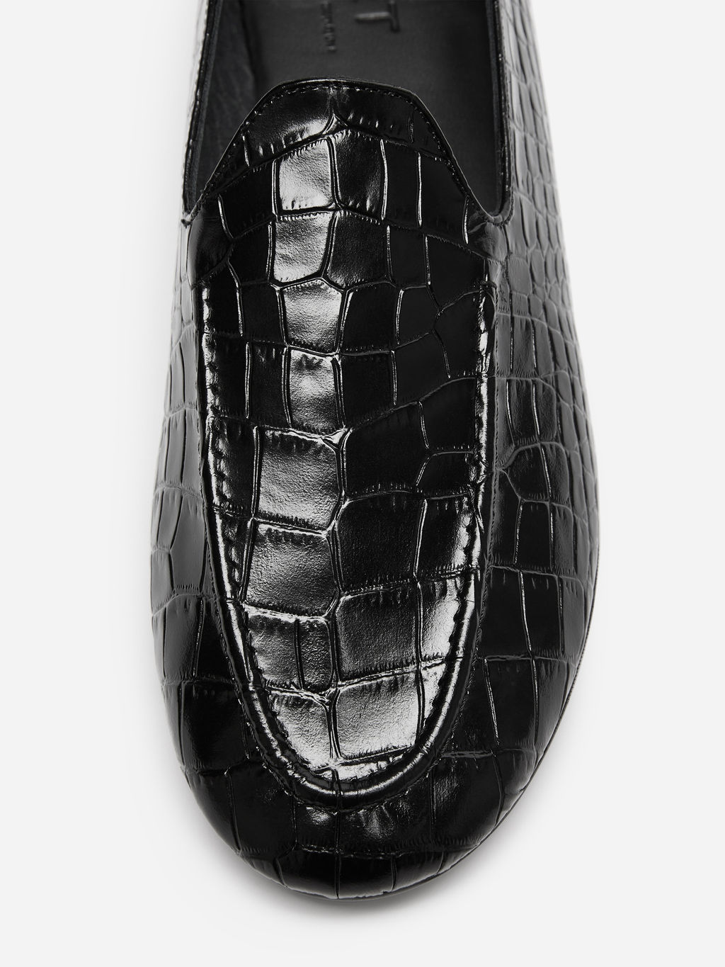 Mocasines de piel con relieve de cocodrilo - H&m фото 6