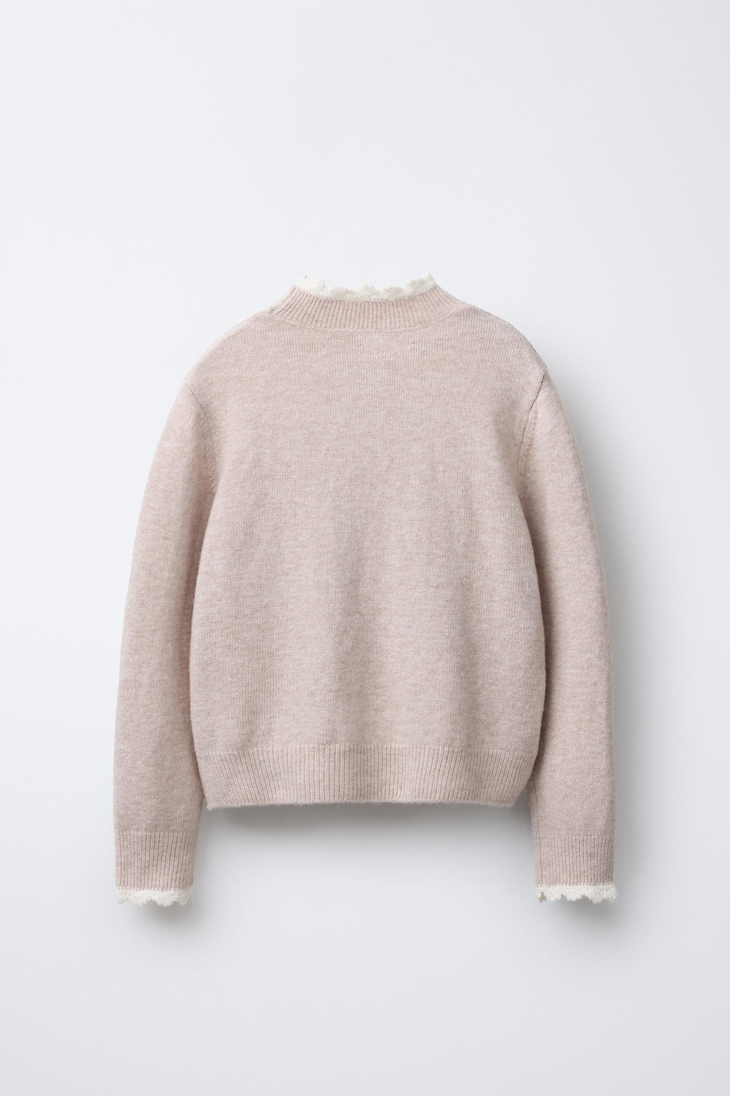 CROCHET TRIM KNIT SWEATER - Zara фото 2